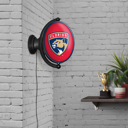Florida Panthers Oval Rotating Wall Sign Room View