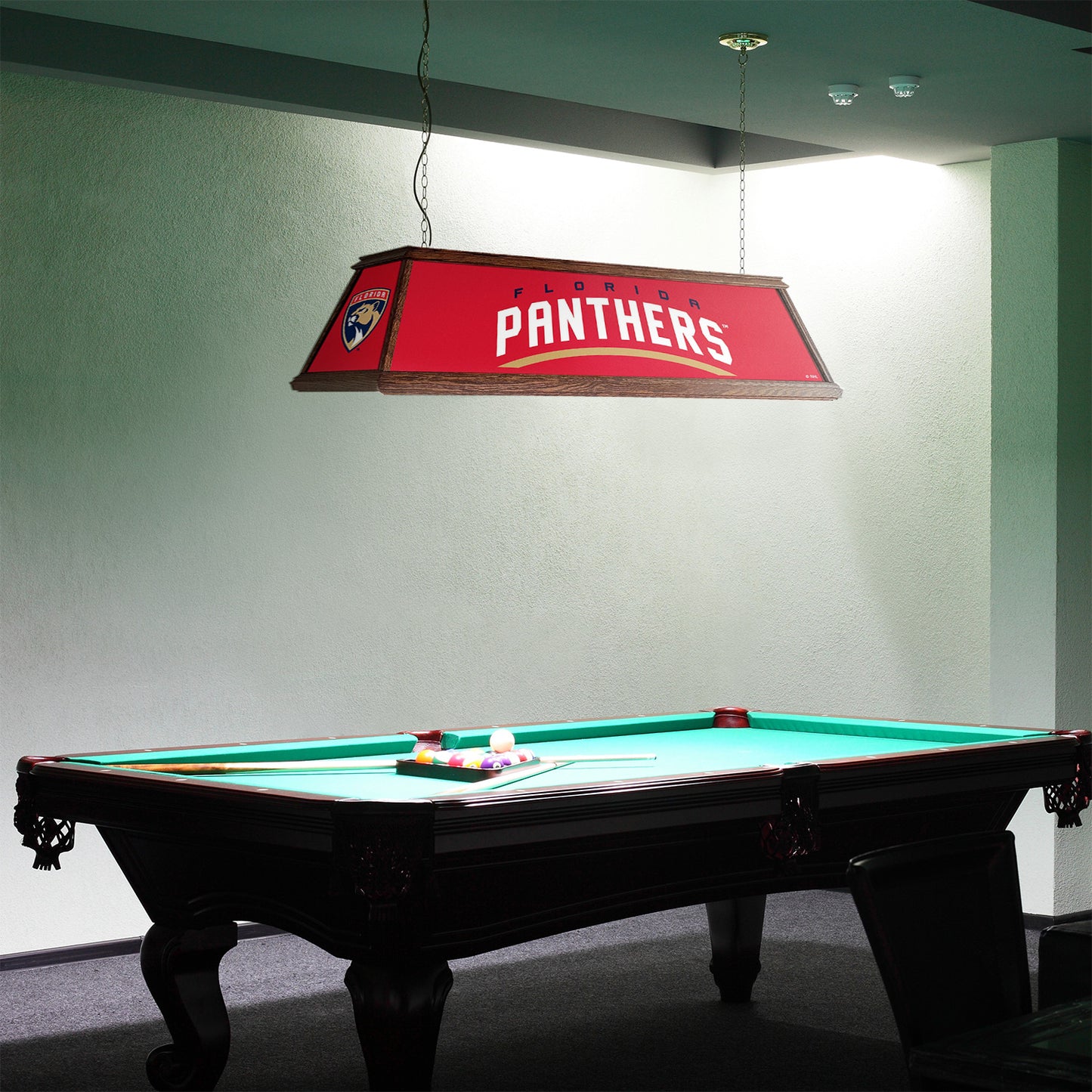 Florida Panthers Premium Pool Table Light Room View