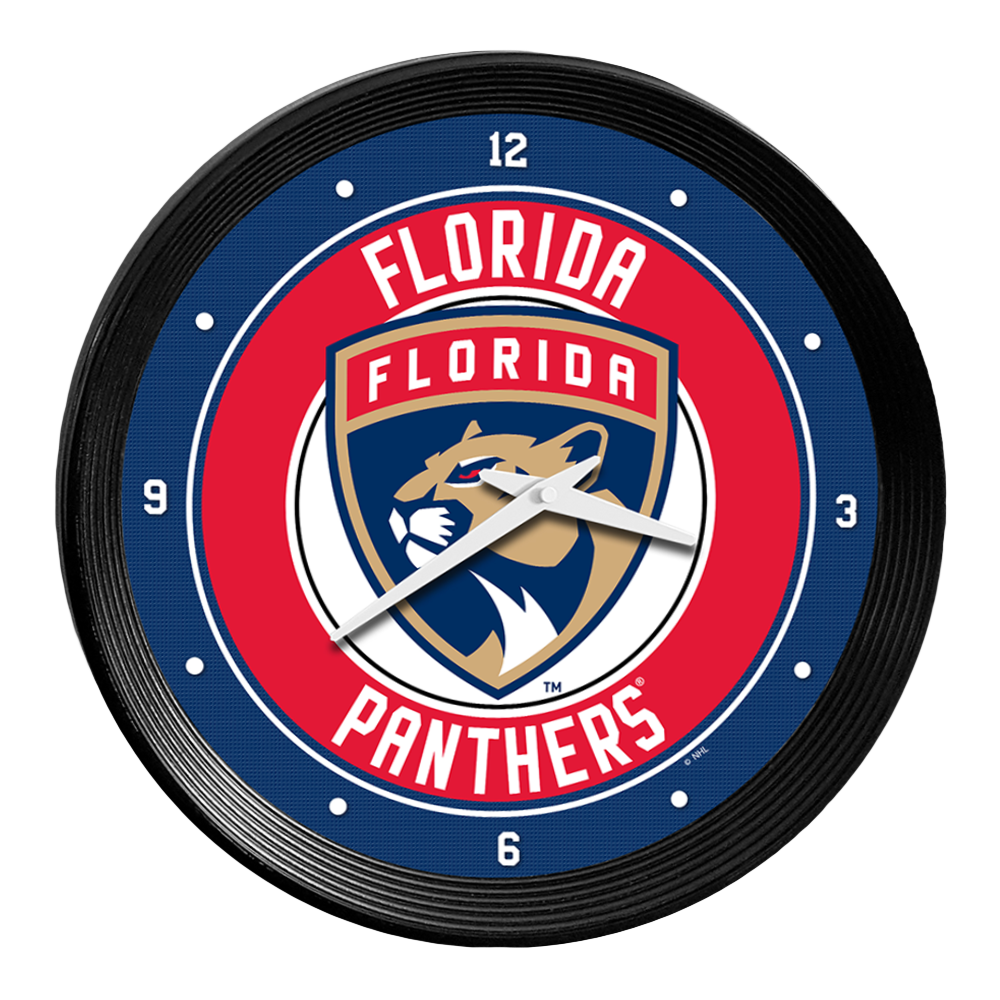 Florida Panthers Ribbed Wall Clock