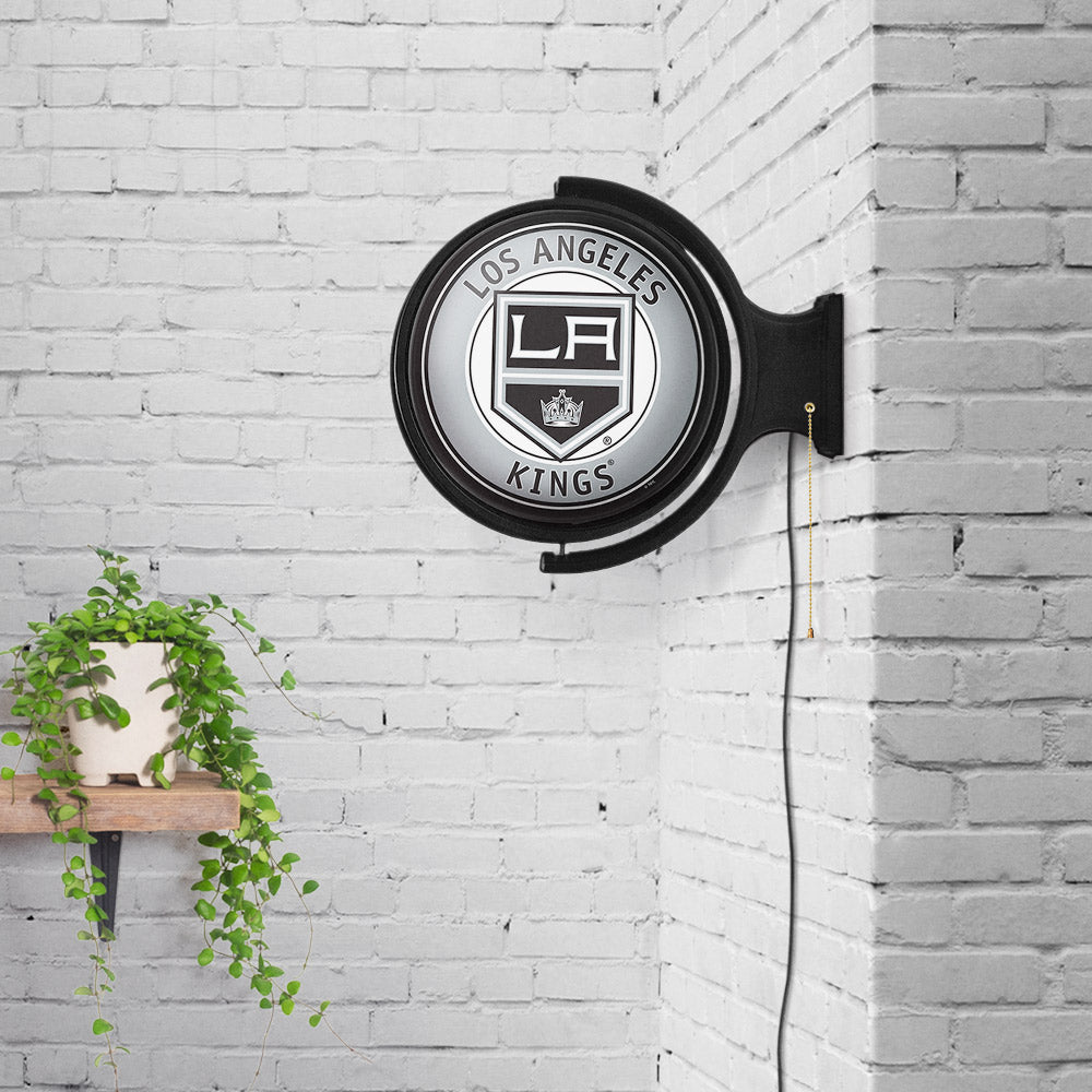 Los Angeles Kings Round Rotating Wall Sign Room View