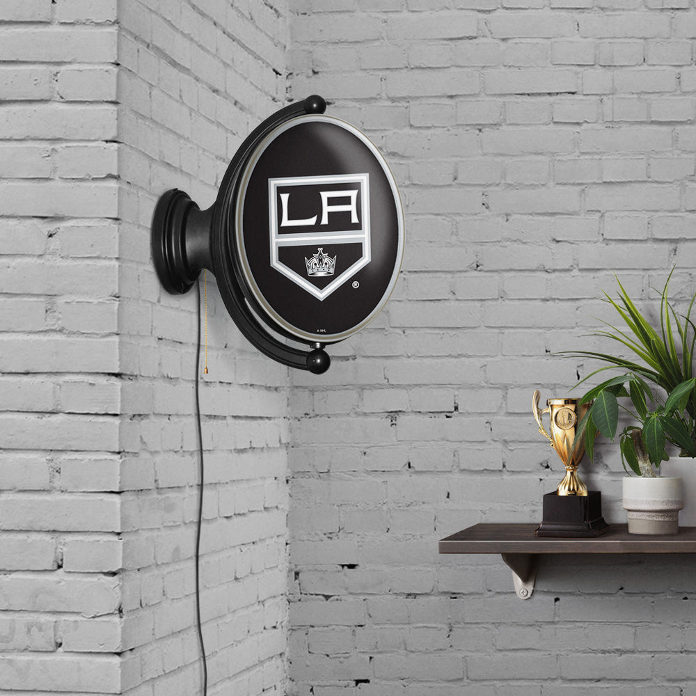 Los Angeles Kings Oval Rotating Wall Sign Room View