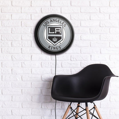 Los Angeles Kings Slimline Round Lighted Wall Sign Room View