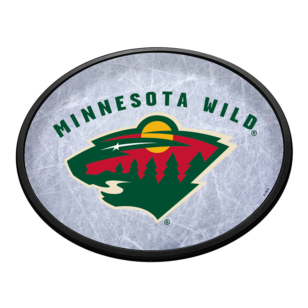 Minnesota Wild Ice Rink Slimline Oval Lighted Wall Sign