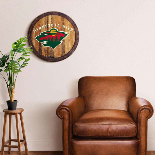 Minnesota Wild Barrel Top Sign Room View