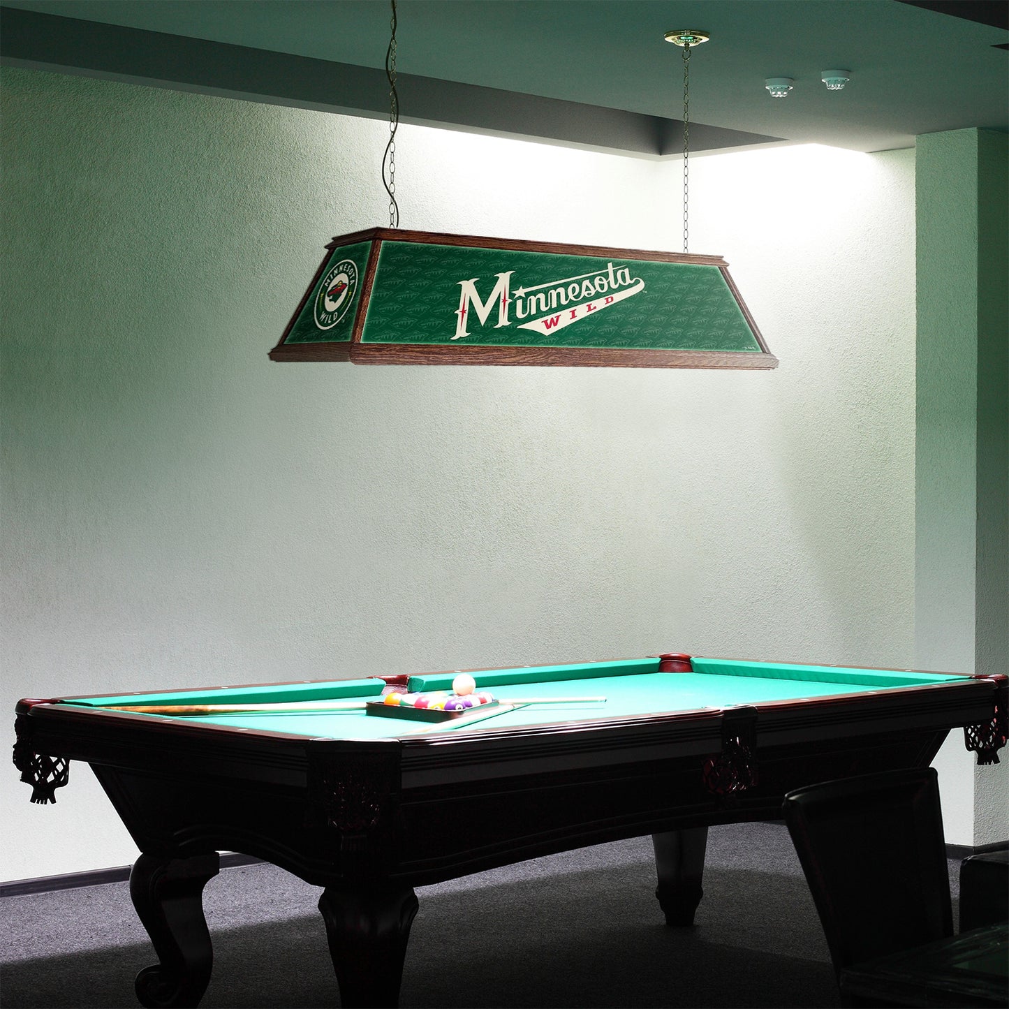 Minnesota Wild Premium Pool Table Light Room View