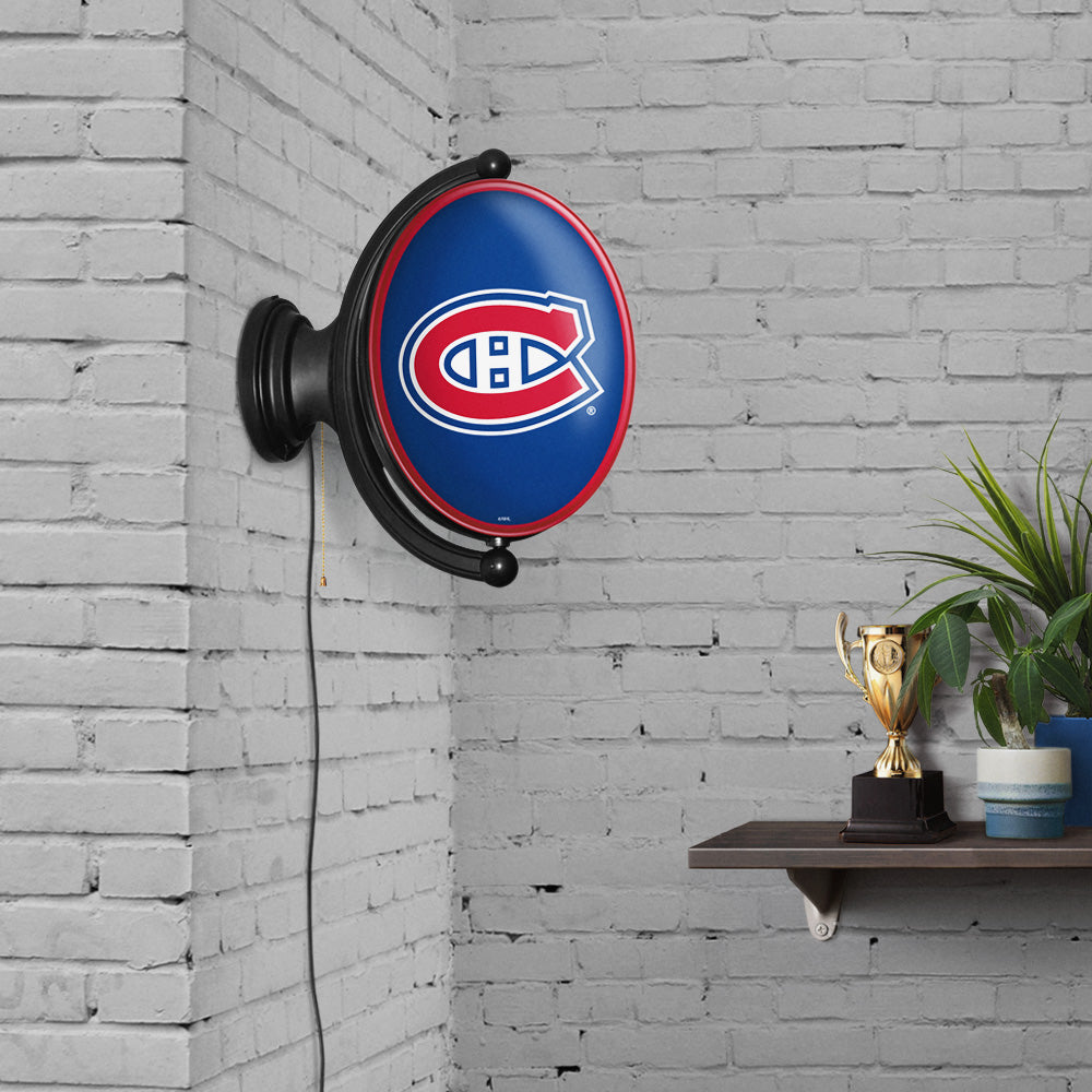 Montreal Canadiens Oval Rotating Wall Sign Room View