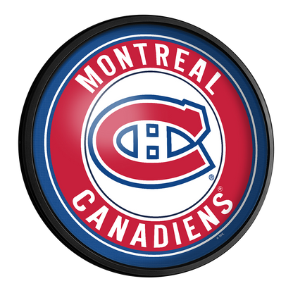 Montreal Canadiens Slimline Round Lighted Wall Sign