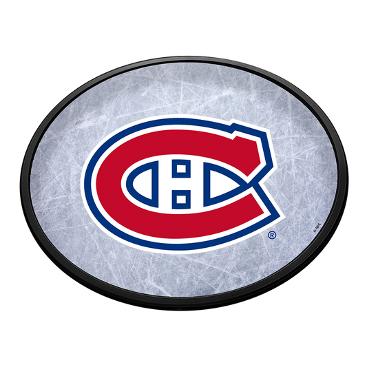 Montreal Canadiens Ice Rink Slimline Oval Lighted Wall Sign