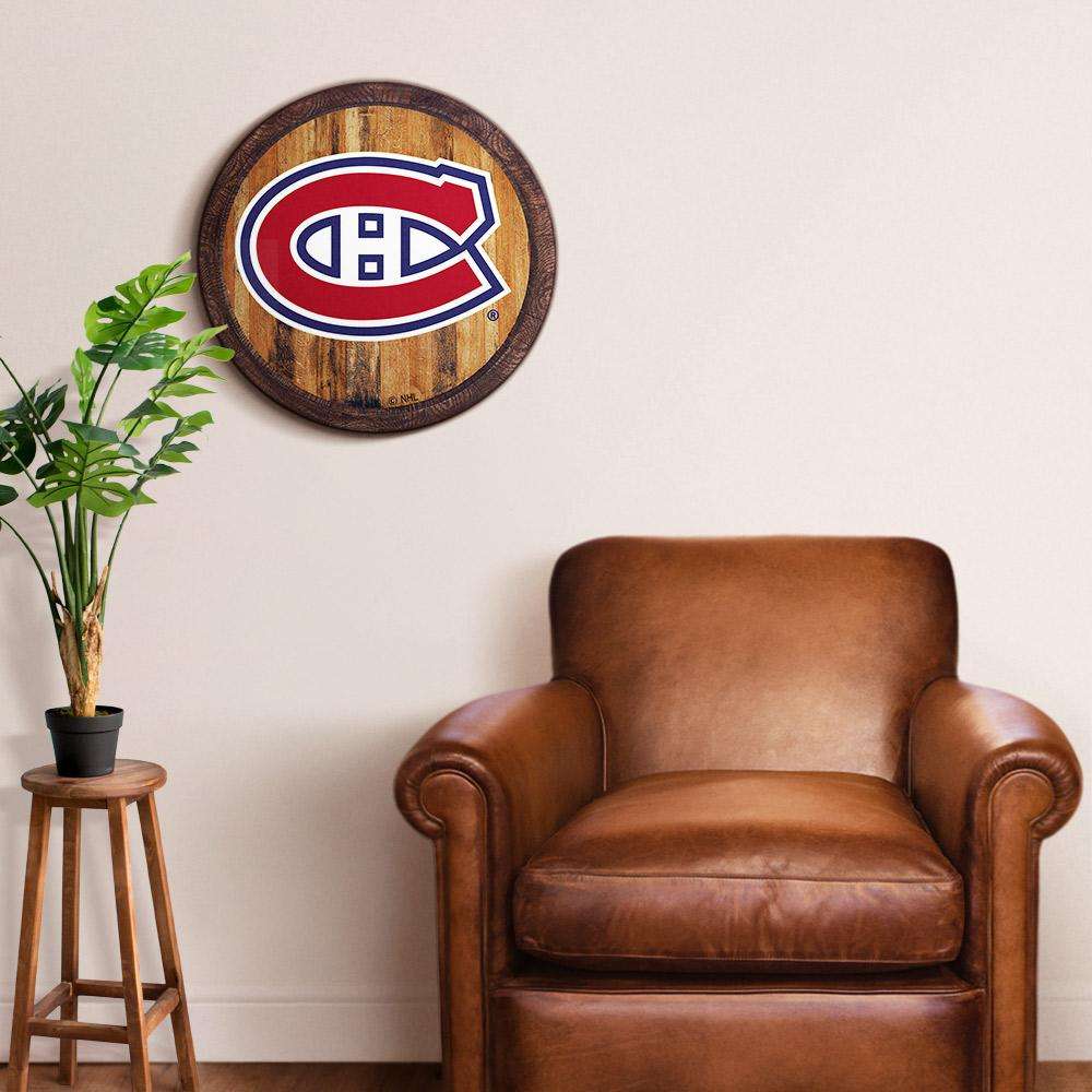 Montreal Canadiens Barrel Top Sign Room View