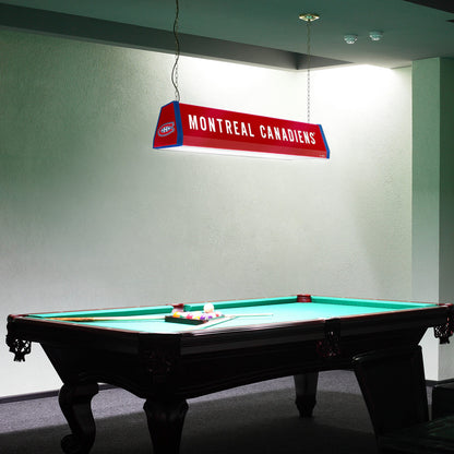 Montreal Canadiens Standard Pool Table Light Room View