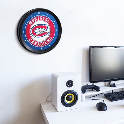 Montreal Canadiens Ribbed Wall Clock Room View