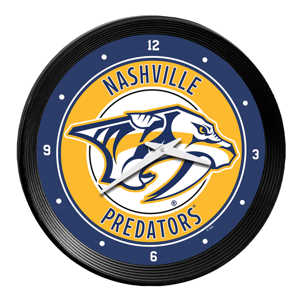 Nashville Predators Ribbed Wall Clock