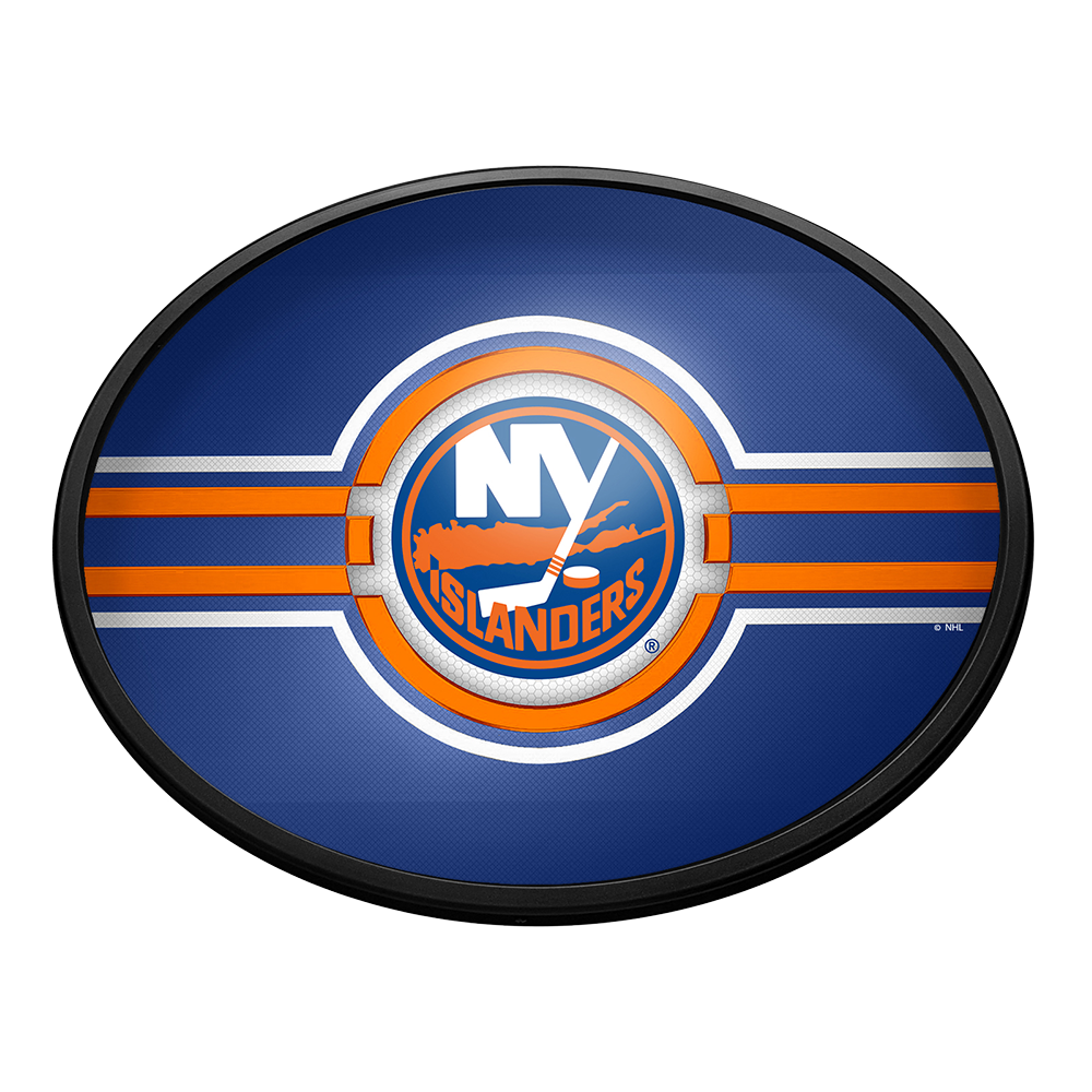 New York Islanders Slimline Oval Lighted Wall Sign