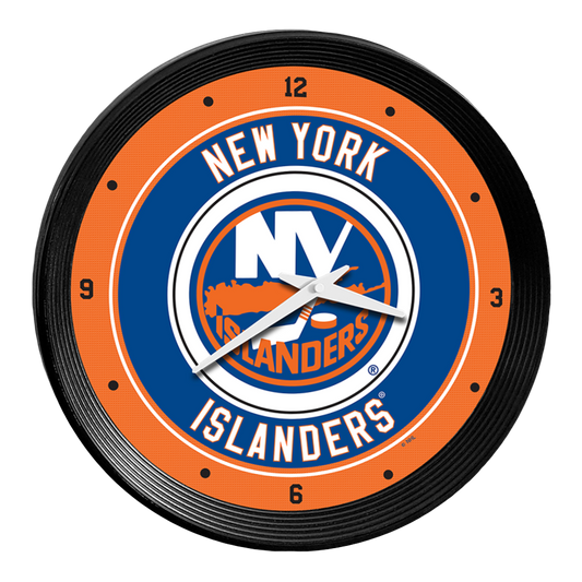 New York Islanders Ribbed Wall Clock