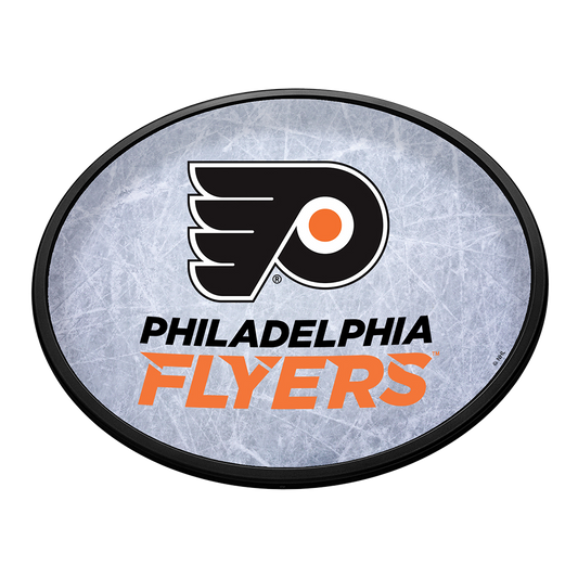 Philadelphia Flyers Ice Rink Slimline Oval Lighted Wall Sign