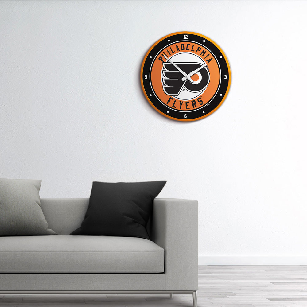 Philadelphia Flyers Round Wall Clock Room View