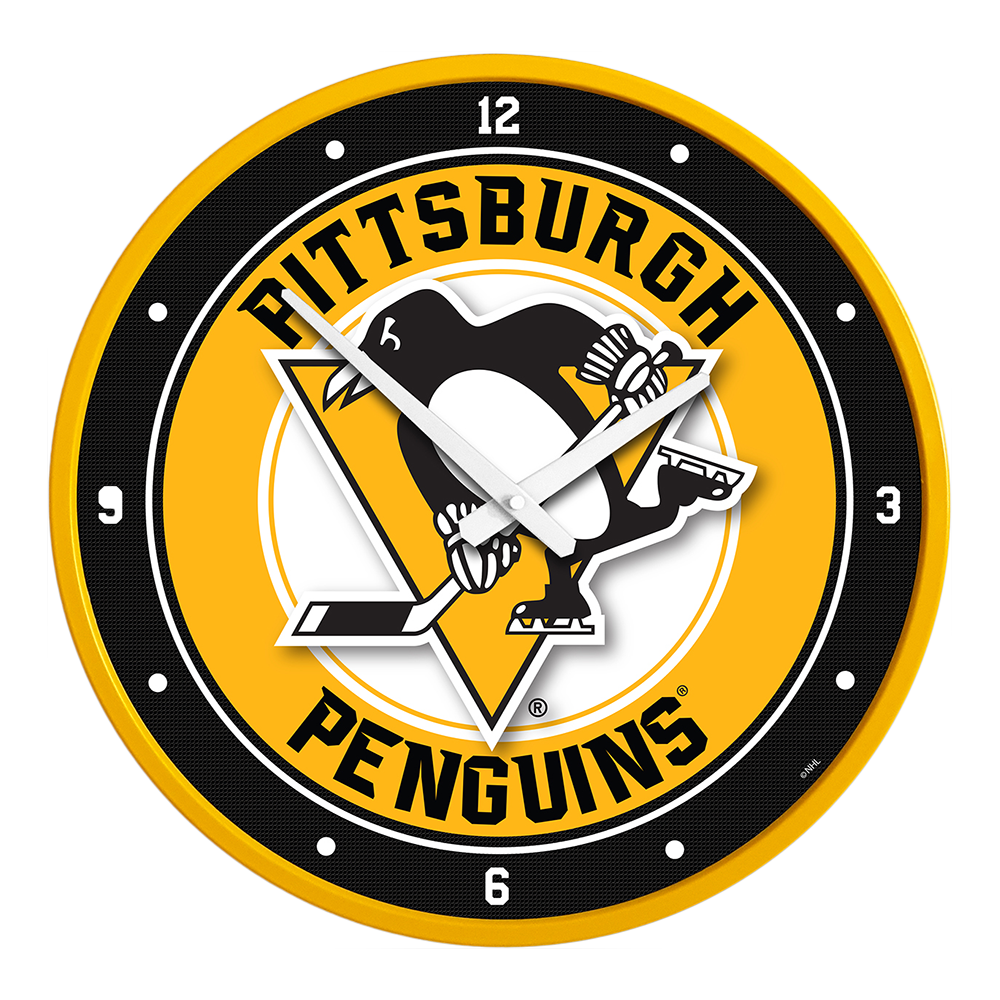 Pittsburgh Penguins Round Wall Clock