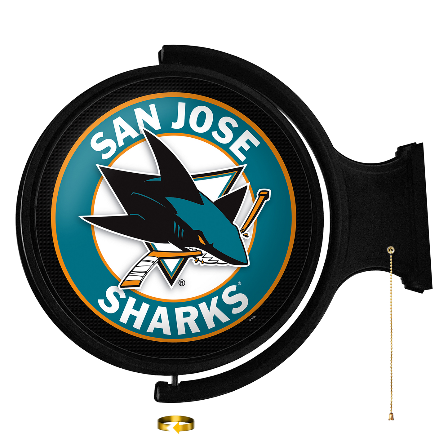San Jose Sharks Round Rotating Wall Sign