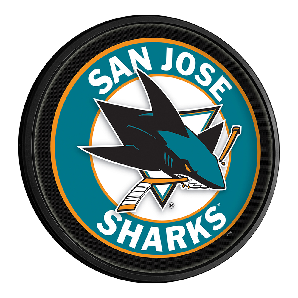 San Jose Sharks Slimline Round Lighted Wall Sign