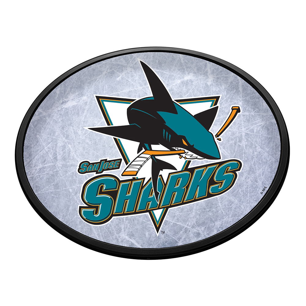 San Jose Sharks Ice Rink Slimline Oval Lighted Wall Sign