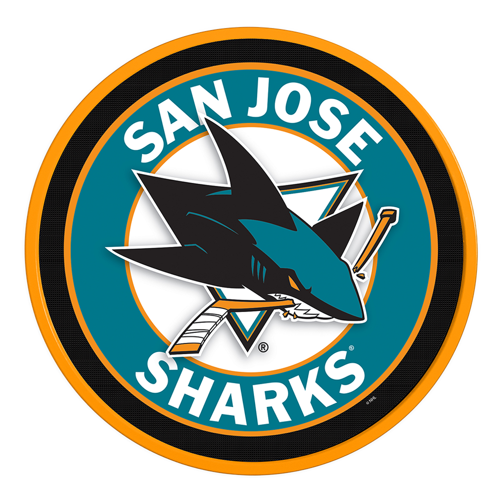 San Jose Sharks Modern Disc Wall Sign
