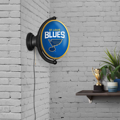 St. Louis Blues Oval Rotating Wall Sign Room View