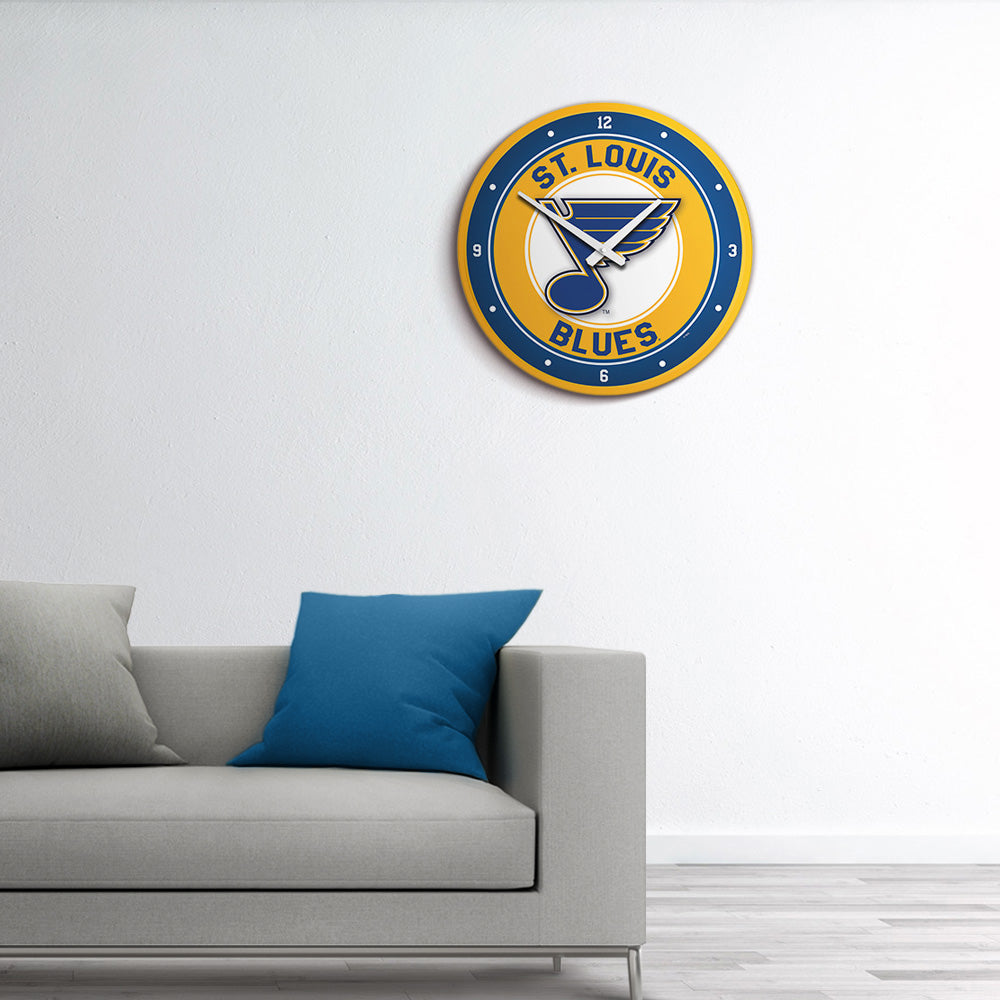 St. Louis Blues Round Wall Clock Room View