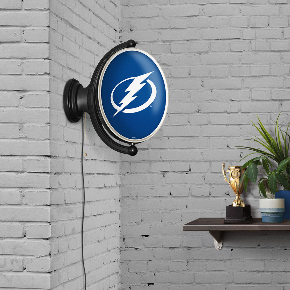 Tampa Bay Lightning Oval Rotating Wall Sign Room View