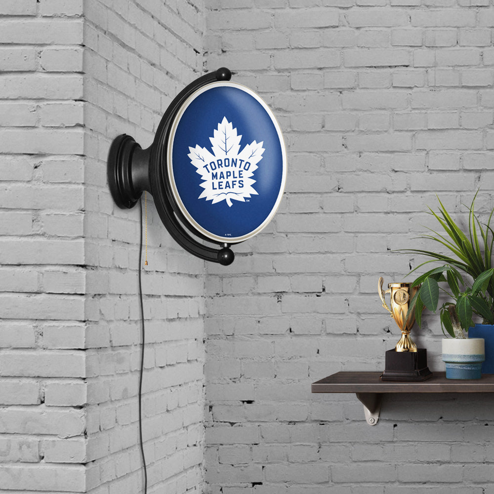 Toronto Maple Leafs Oval Rotating Wall Sign Room View