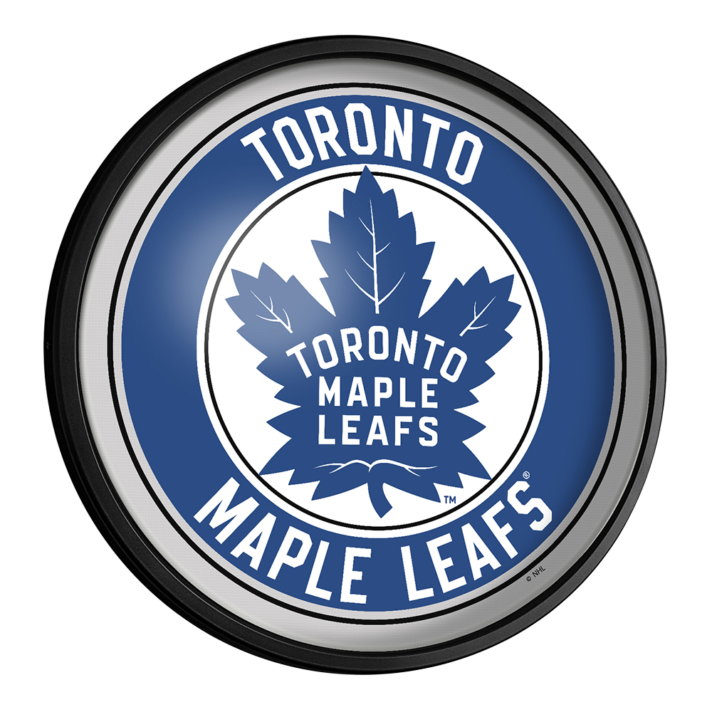 Toronto Maple Leafs Slimline Round Lighted Wall Sign