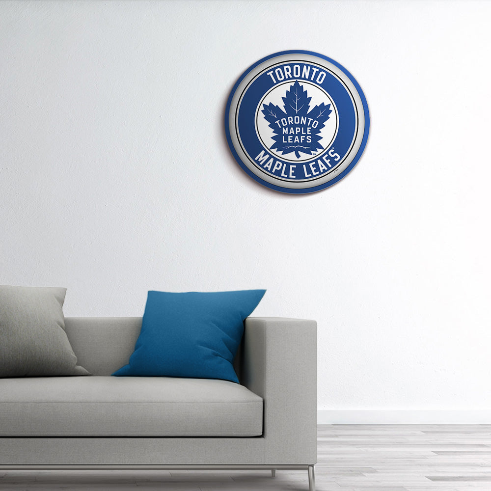 Toronto Maple Leafs Modern Disc Wall Sign Room View