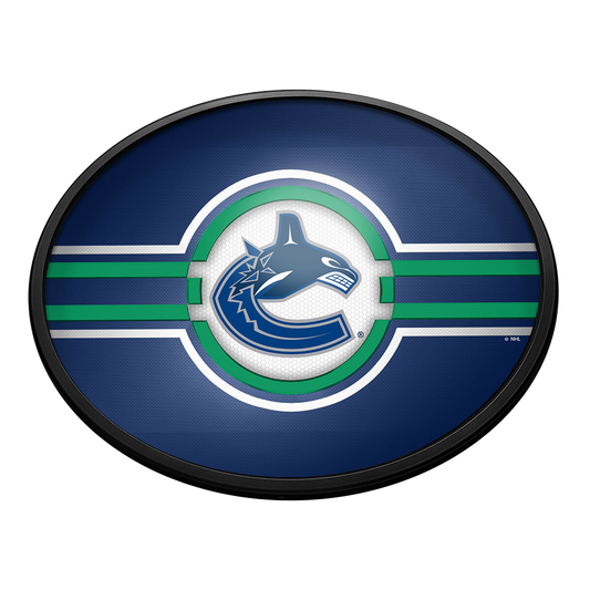 Vancouver Canucks Slimline Oval Lighted Wall Sign