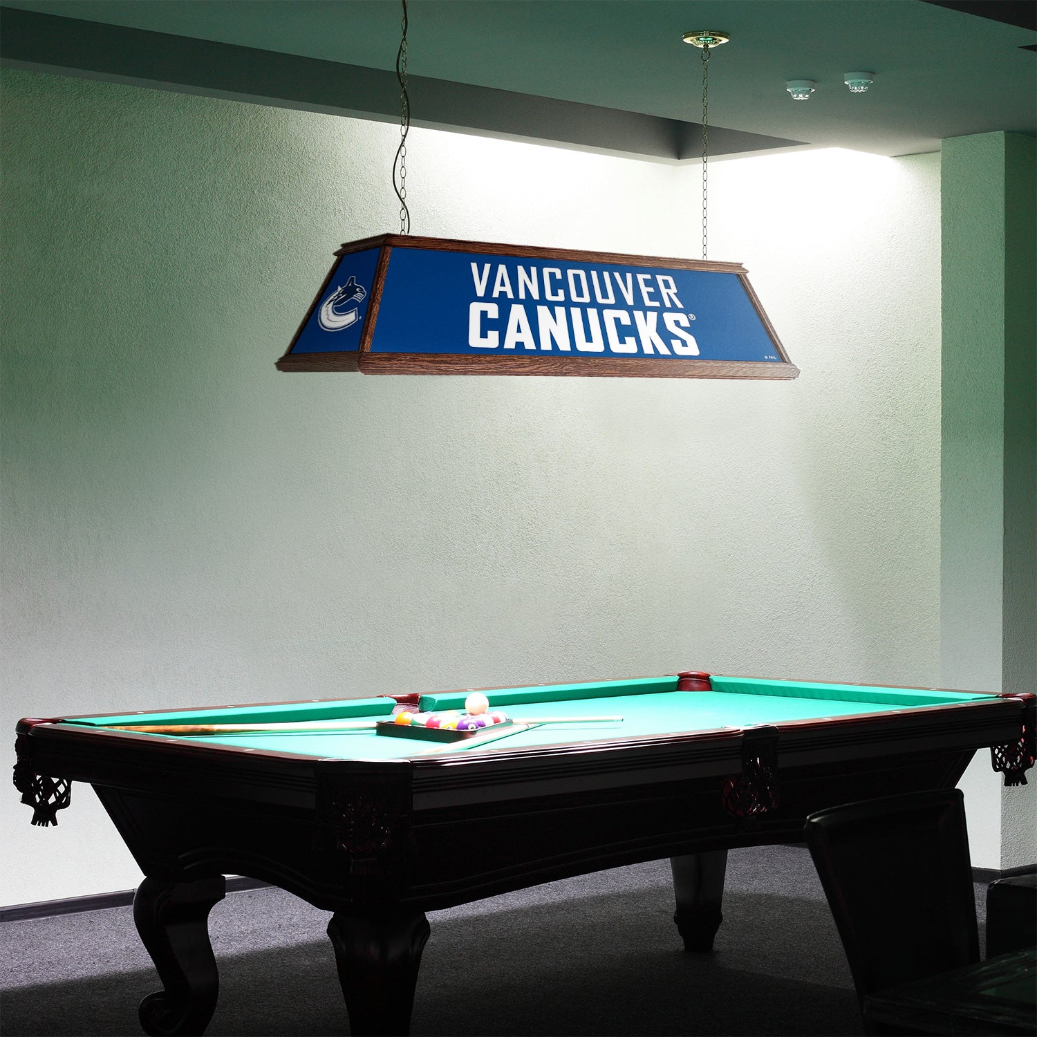 Vancouver Canucks Premium Pool Table Light Room View