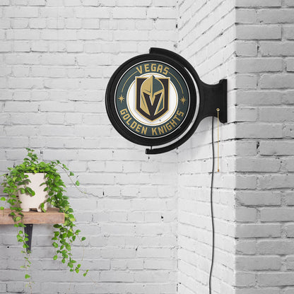 Vegas Golden Knights Round Rotating Wall Sign Room View