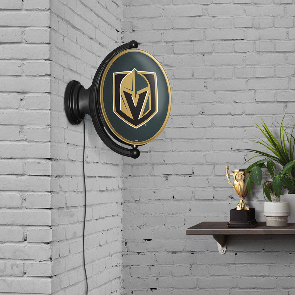 Vegas Golden Knights Oval Rotating Wall Sign Room View