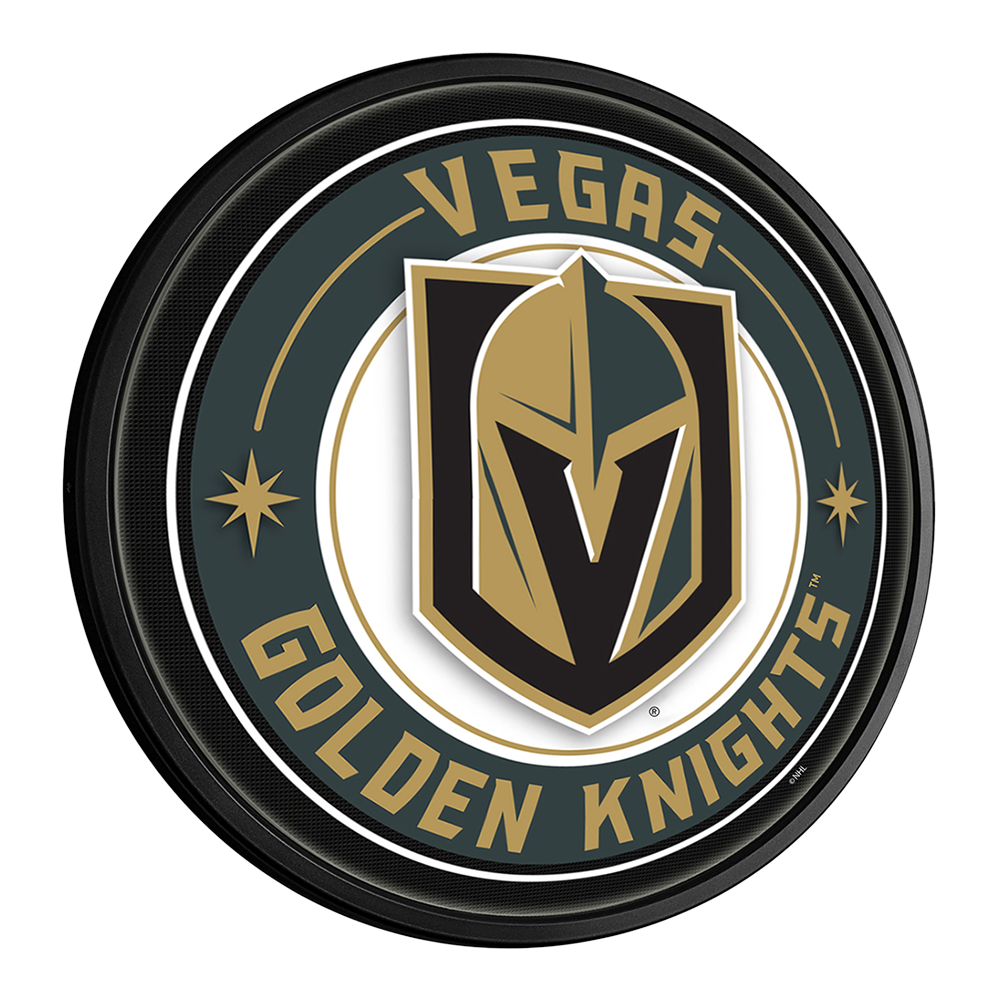 Vegas Golden Knights Slimline Round Lighted Wall Sign