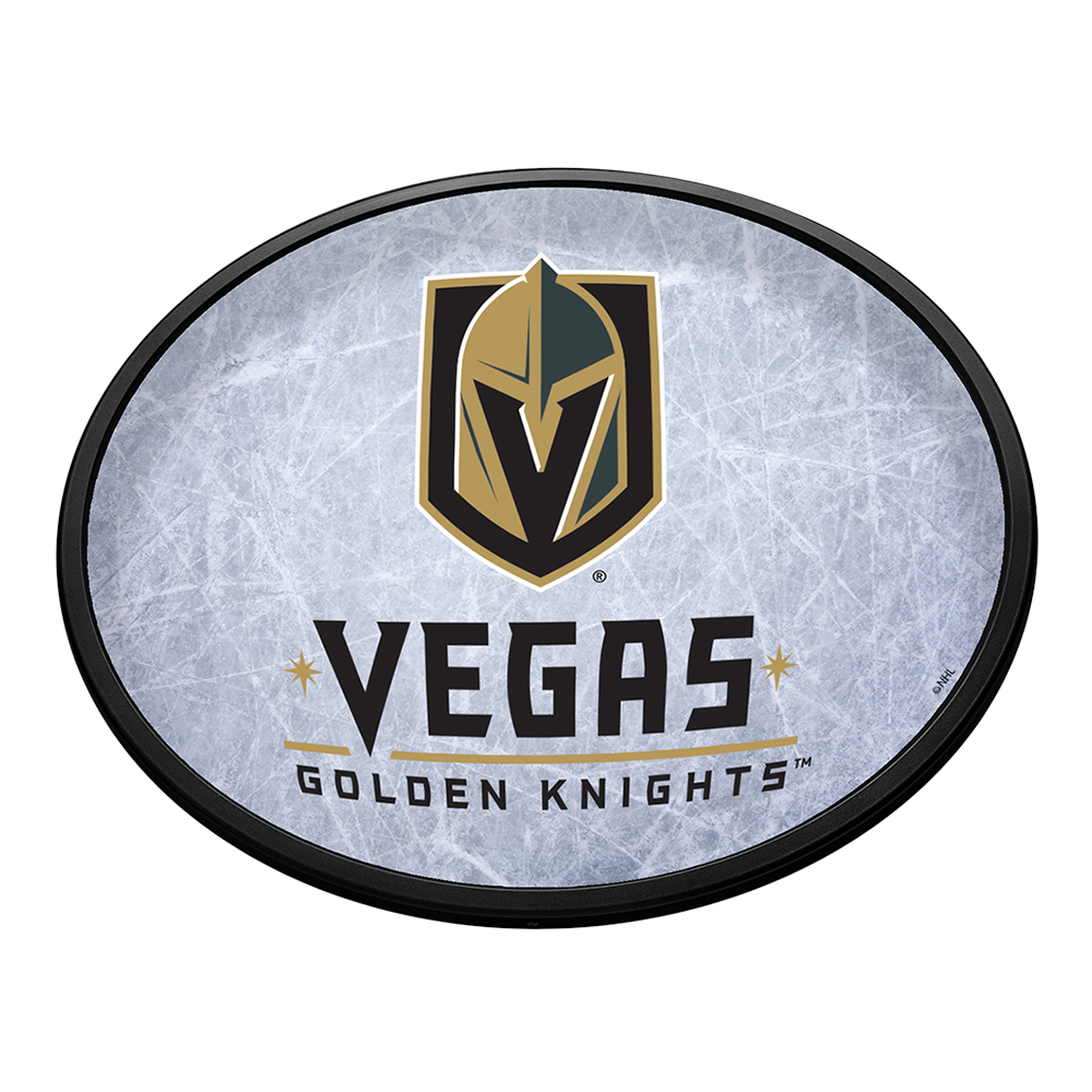 Vegas Golden Knights Ice Rink Slimline Oval Lighted Wall Sign