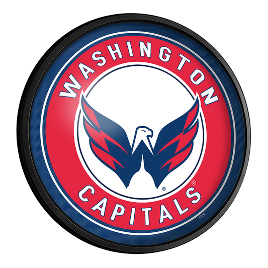 Washington Capitals Slimline Round Lighted Wall Sign