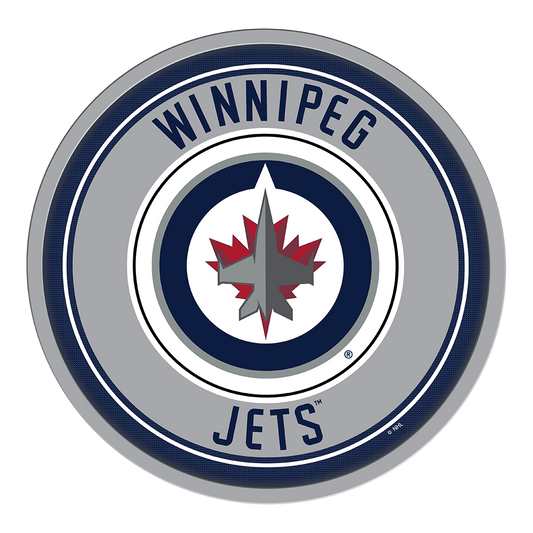 Winnipeg Jets Modern Disc Wall Sign