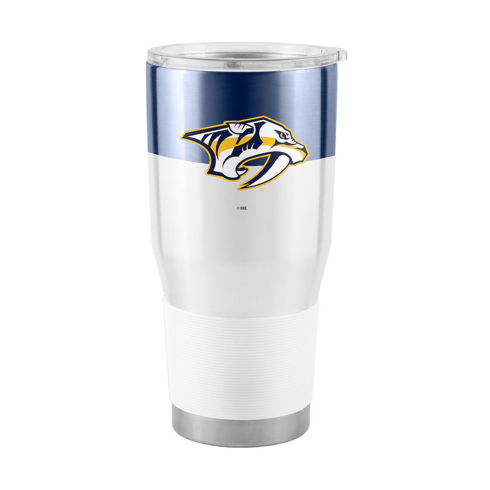 Nashville Predators 30 oz color block travel tumbler