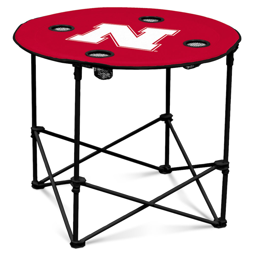 Nebraska Cornhuskers outdoor round table
