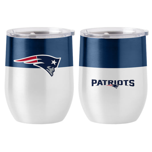 New England Patriots color block curved drink tumbler