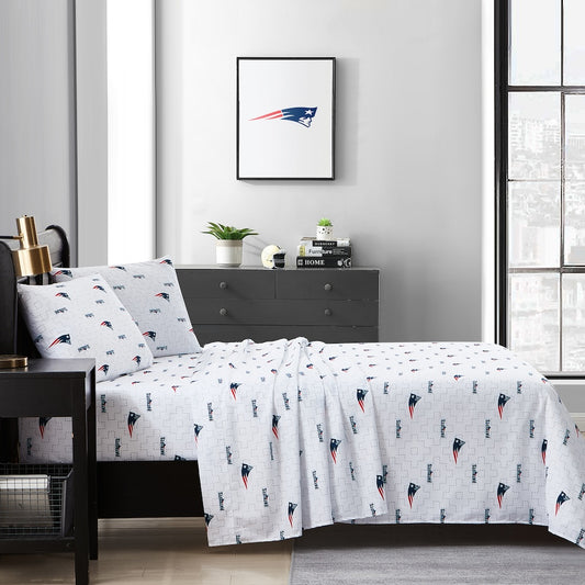 New England Patriots queen full sheet set