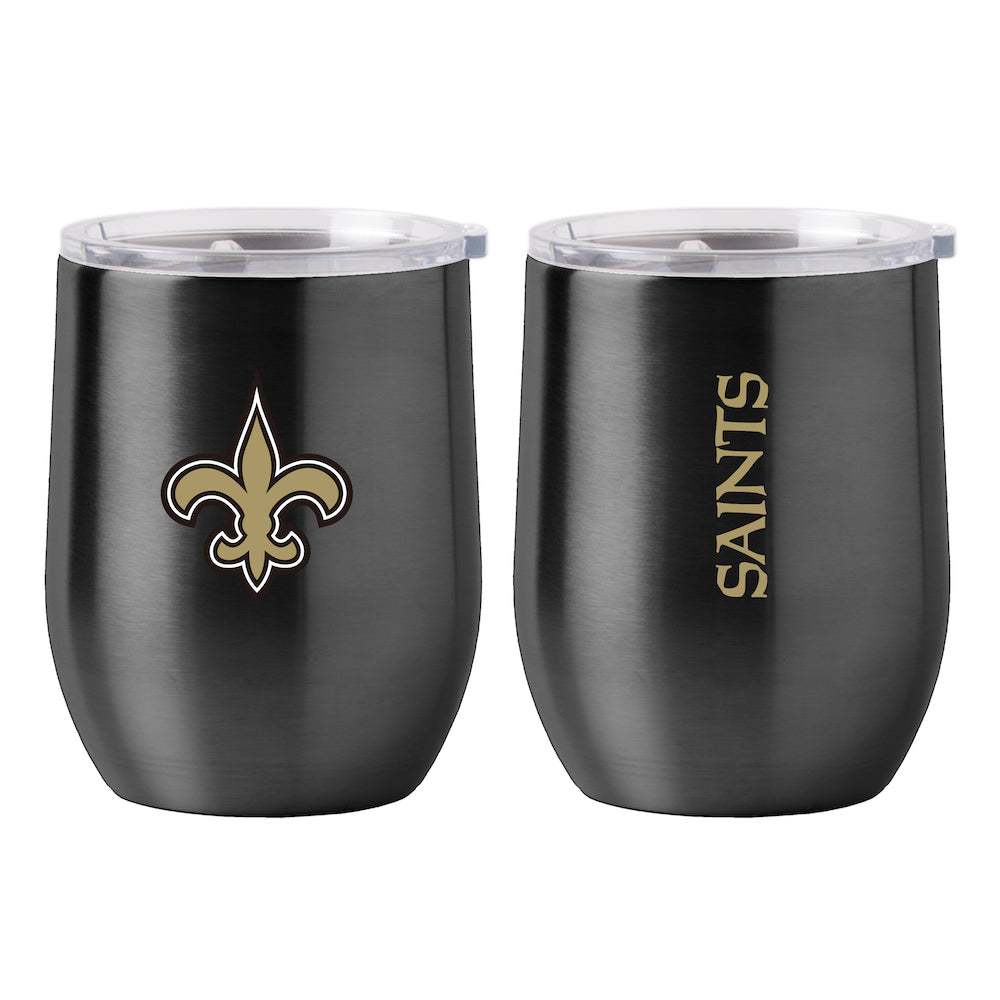 New Orleans Saints stainless steel curved drink tumbler