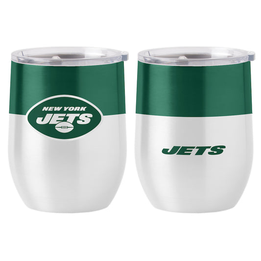 New York Jets color block curved drink tumbler