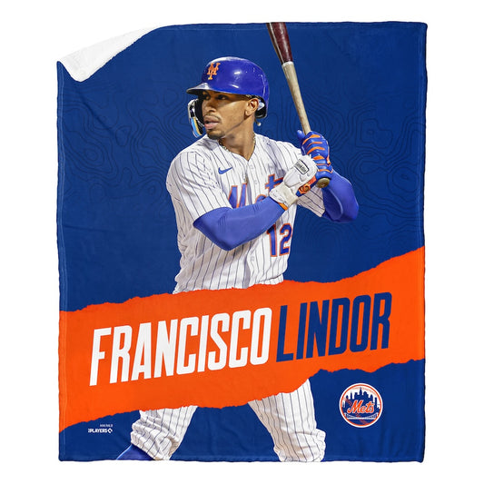 New York Mets Francisco Lindor Sherpa Blanket