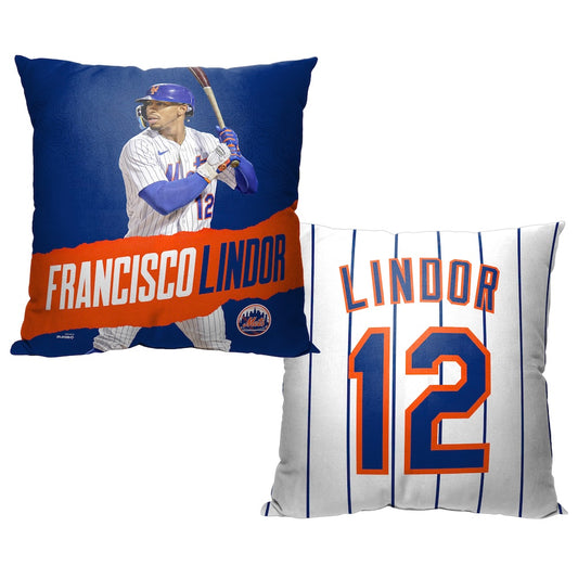 New York Mets Francisco Lindor throw pillow