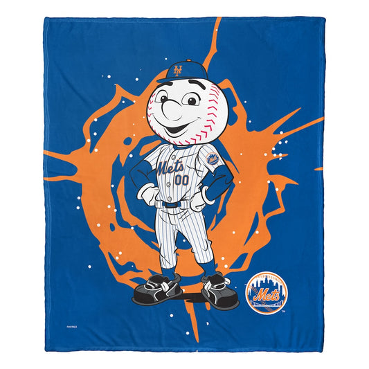 New York Mets MASCOT silk touch throw blanket