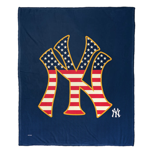 New York Yankees CELEBRATE silk touch throw blanket