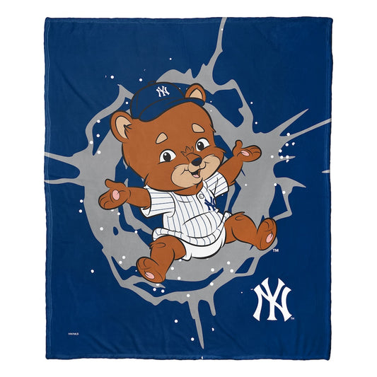 New York Yankees MASCOT silk touch throw blanket